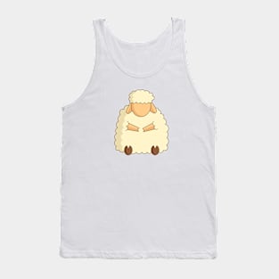 cute flat sheep character design Tank Top